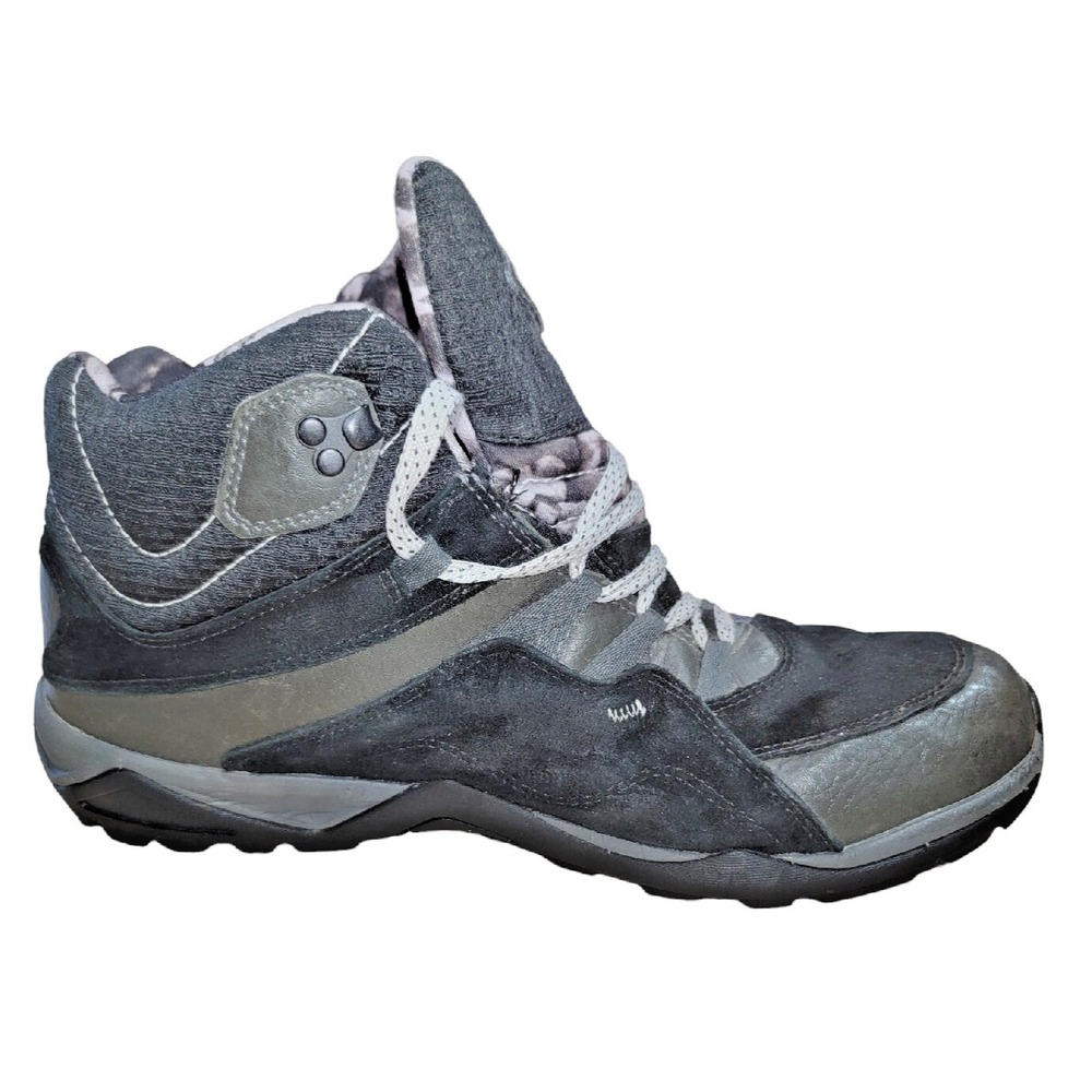 Merrell Fluorecein Mid Women's Hiking Boots Size 9.5 M Black Gray Suede Leather